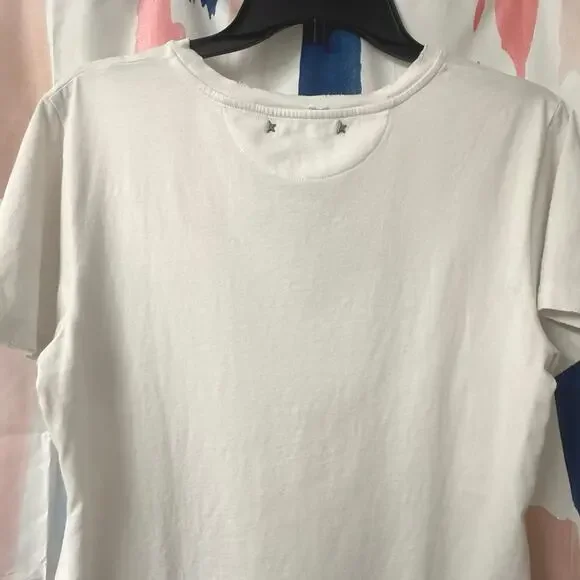 NWOT Golden Goose Distressed Embroidered Logo Patch Crewneck T-Shirt Size Medium - Picture 11 of 16